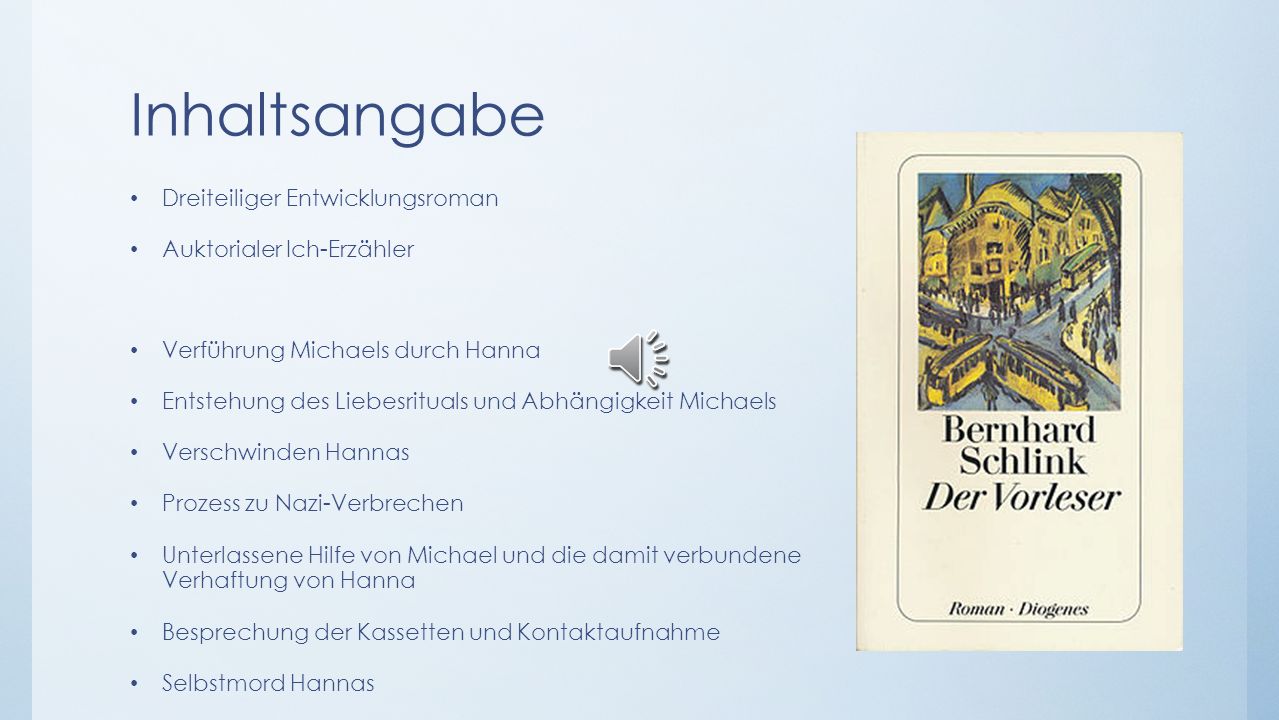 der vorleser inhalt der vorleser inhalt